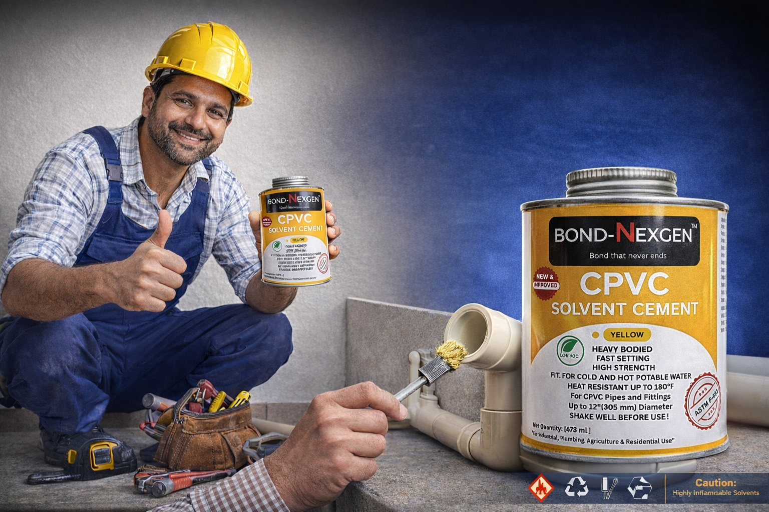 Heavy Bodied CPVC Solvent Cement Application